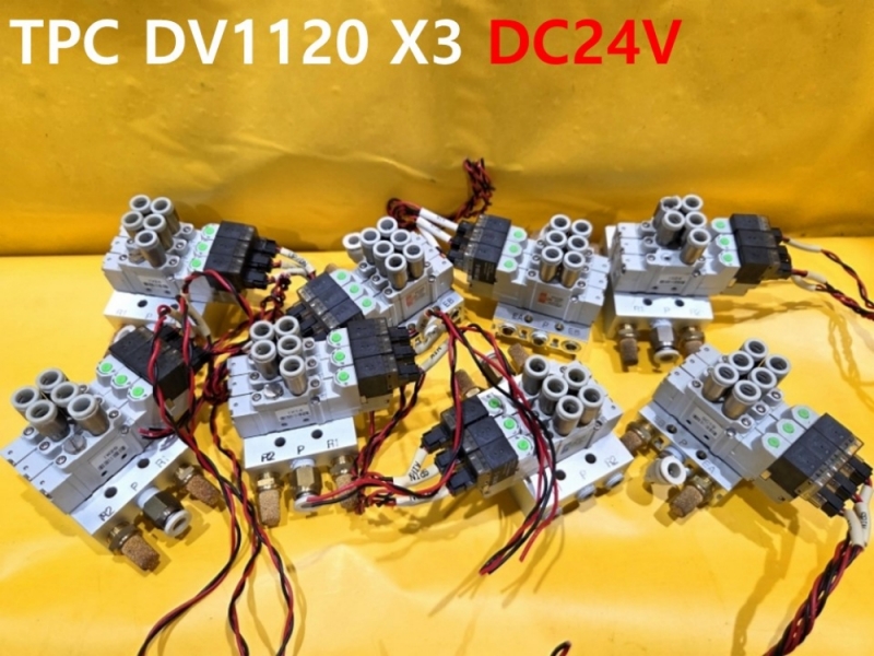 TPC DV1120 X3 DC24V 중고 솔밸브 1SET가